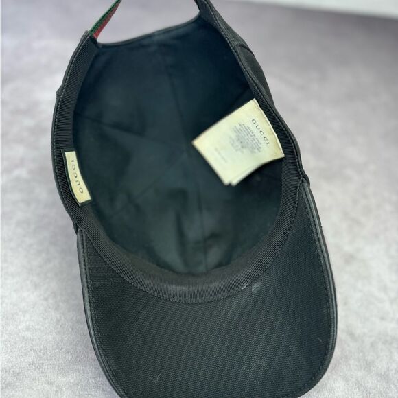 Authentic Gucci Gg Interlocking Web Logo Black Baseball Cap Hat - Picture 10 of 13